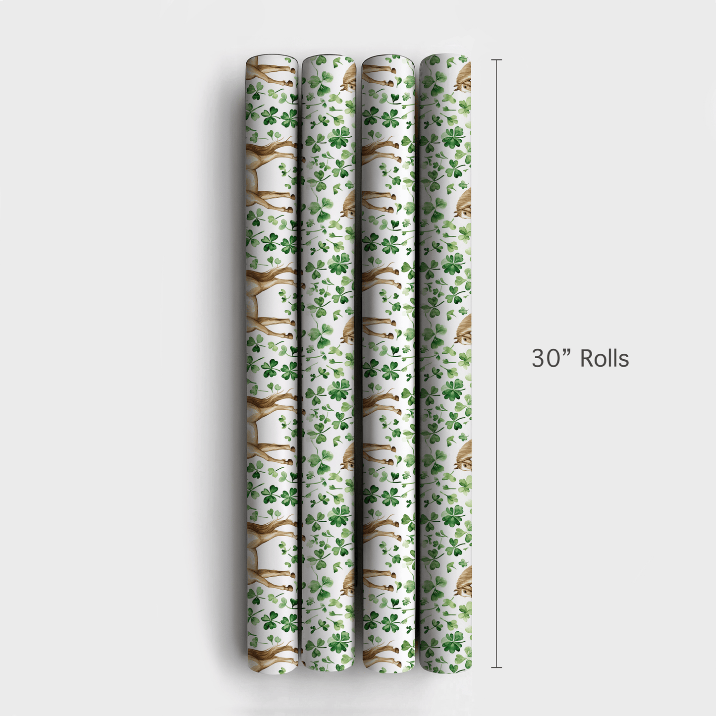 Shamrocks with the Arabian - Wrapping Paper - Aspen & Arlo