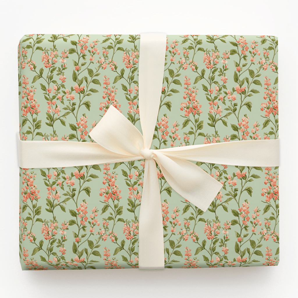 Soft Vines Green - Wrapping Paper - Aspen & Arlo
