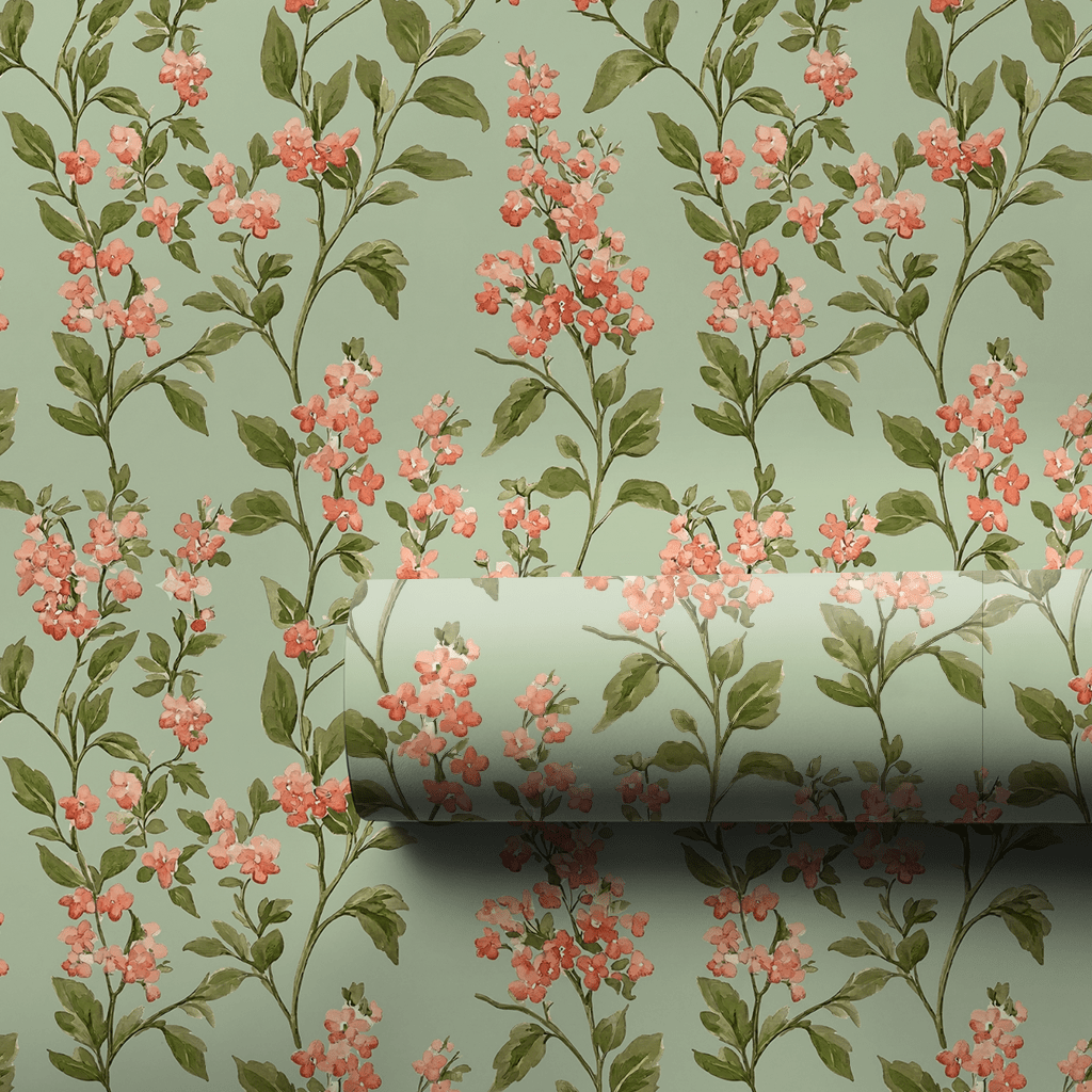 Soft Vines Green - Wrapping Paper - Aspen & Arlo
