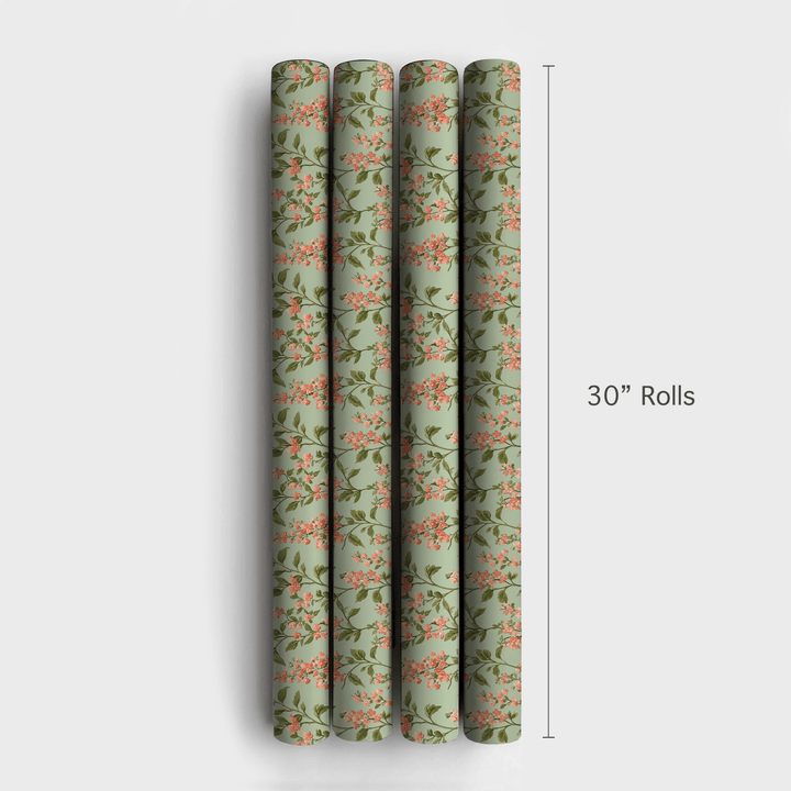 Soft Vines Green - Wrapping Paper - Aspen & Arlo
