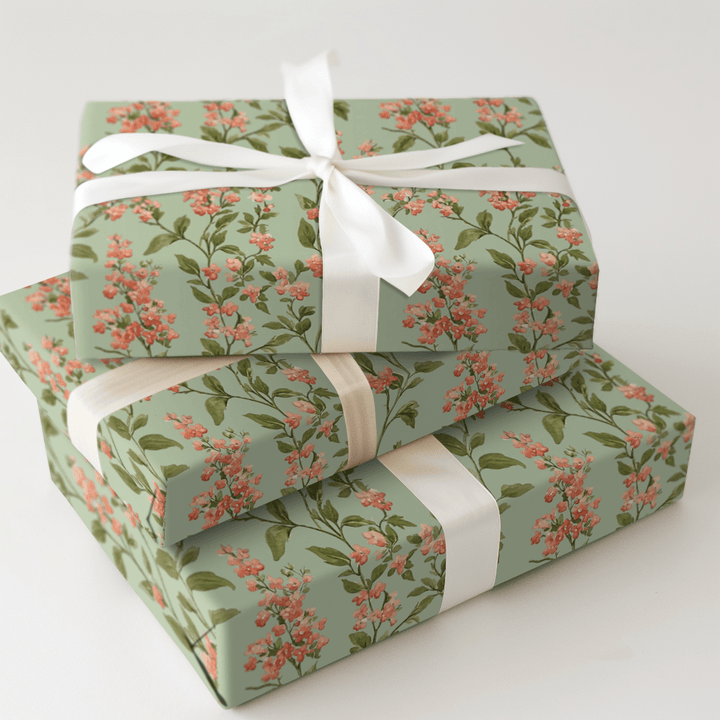 Soft Vines Green - Wrapping Paper - Aspen & Arlo