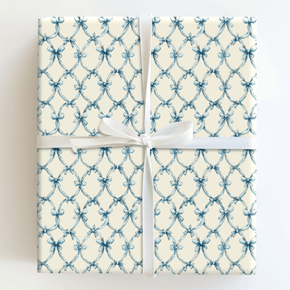 In the Arms of Blue Bows - Wrapping Paper - Aspen & Arlo