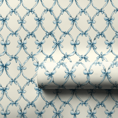 In the Arms of Blue Bows - Wrapping Paper - Aspen & Arlo