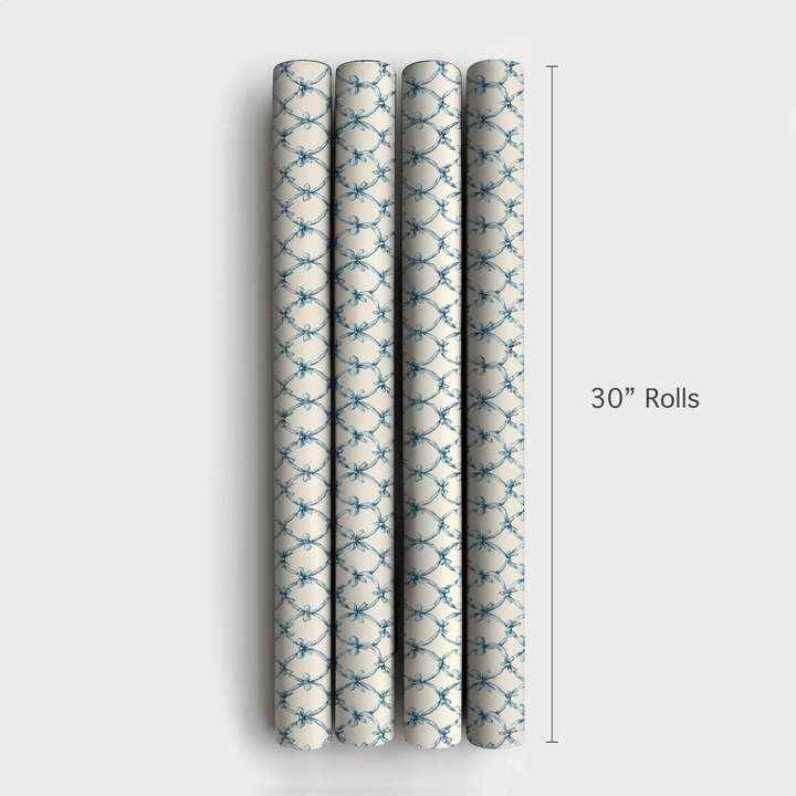 In the Arms of Blue Bows - Wrapping Paper - Aspen & Arlo