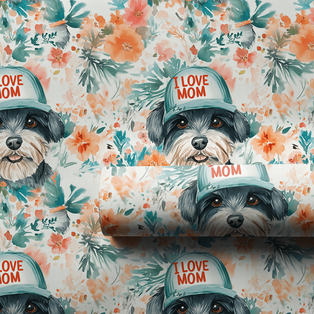 Mom's Favorite Schnauzer - Wrapping Paper - Aspen & Arlo