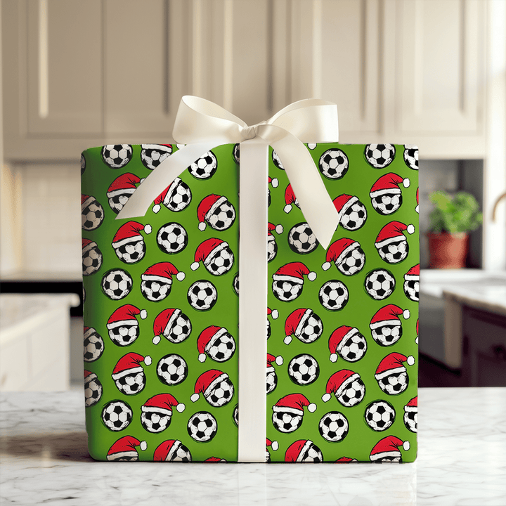 Santa Kicks - Wrapping Paper - Aspen & Arlo