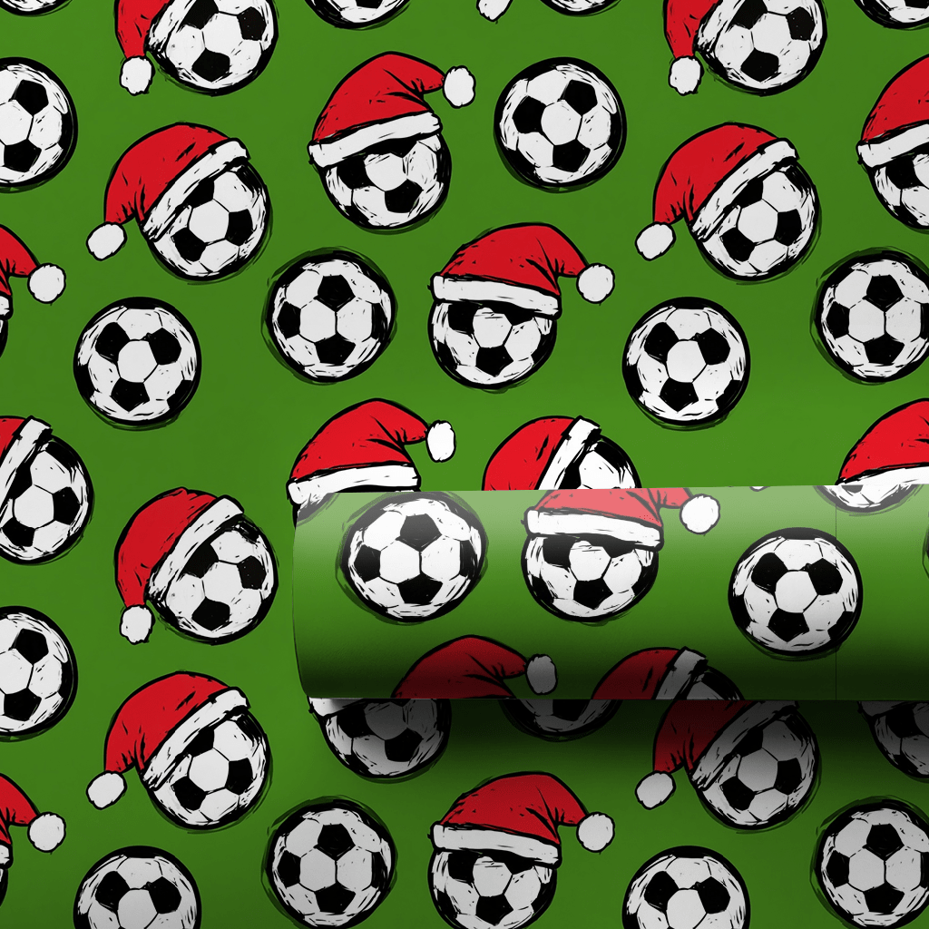 Santa Kicks - Wrapping Paper - Aspen & Arlo