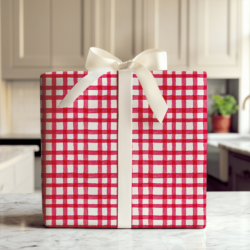 Red Christmas Plaid - Wrapping Paper - Aspen & Arlo