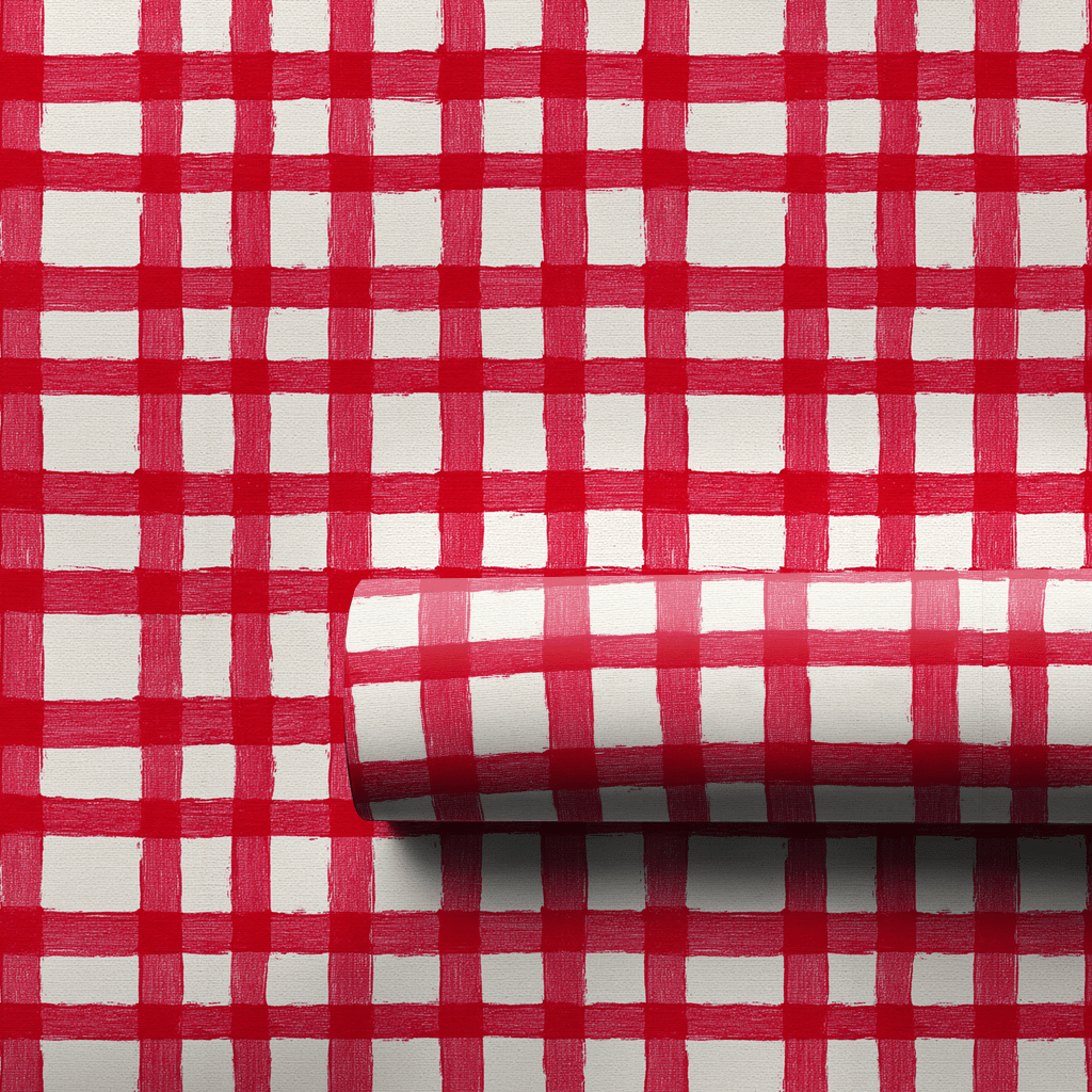 Red Christmas Plaid - Wrapping Paper - Aspen & Arlo