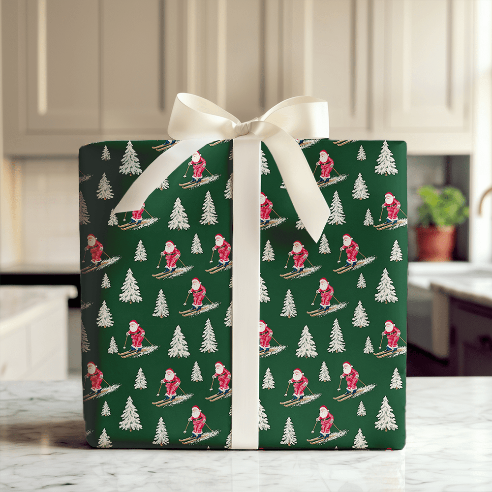 Fresh Pow for Santa Claus - Wrapping Paper - Aspen & Arlo