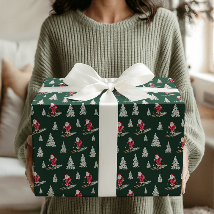 Fresh Pow for Santa Claus - Wrapping Paper - Aspen & Arlo