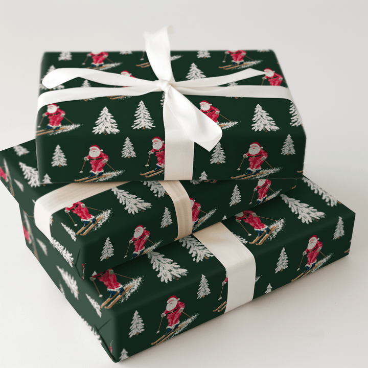 Fresh Pow for Santa Claus - Wrapping Paper - Aspen & Arlo