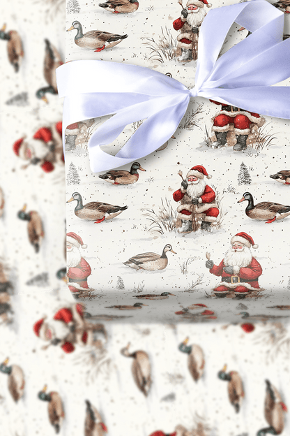 Duck Santa - Wrapping Paper - Aspen & Arlo