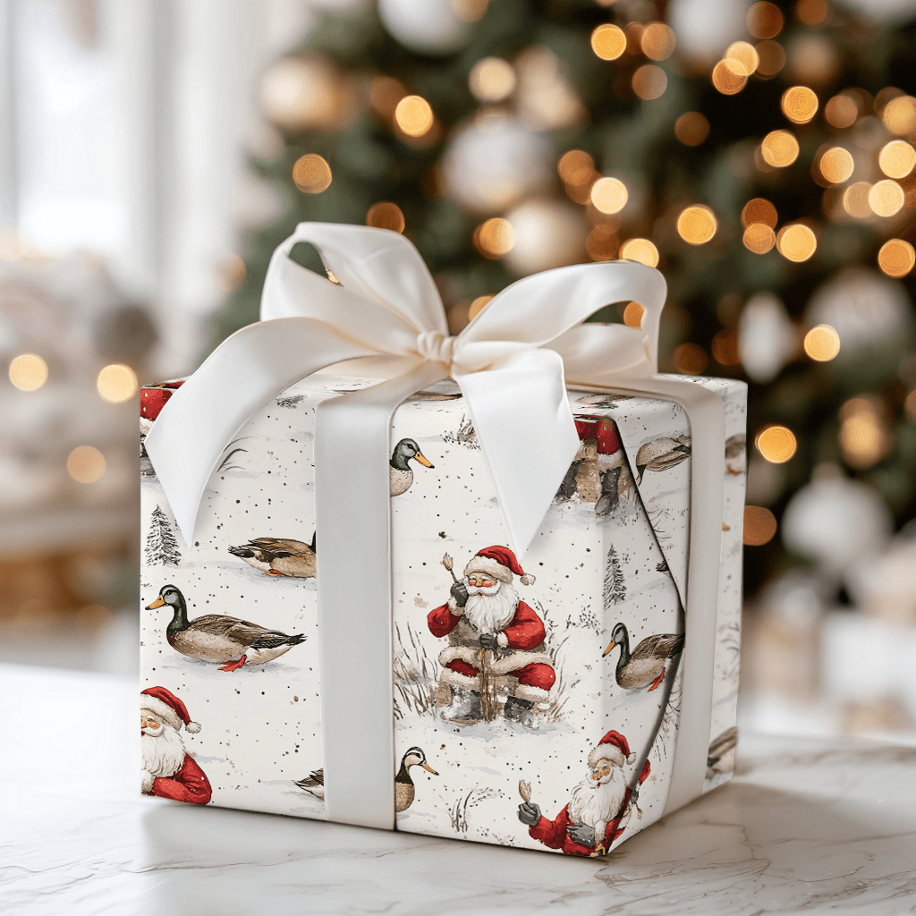 Duck Santa - Wrapping Paper - Aspen & Arlo