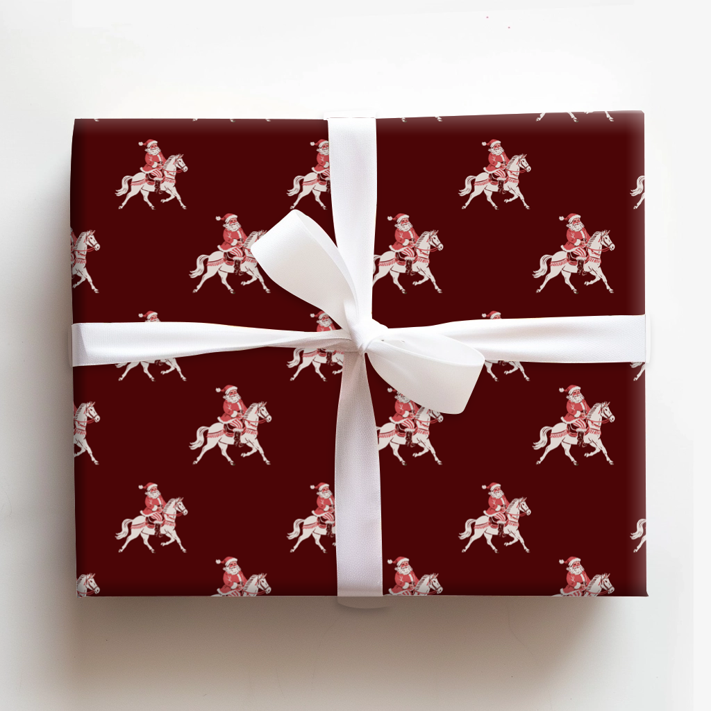 Equestrian Santa Red