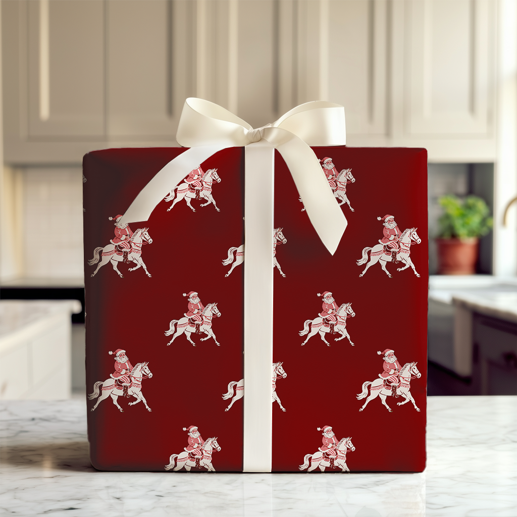 Equestrian Santa Red