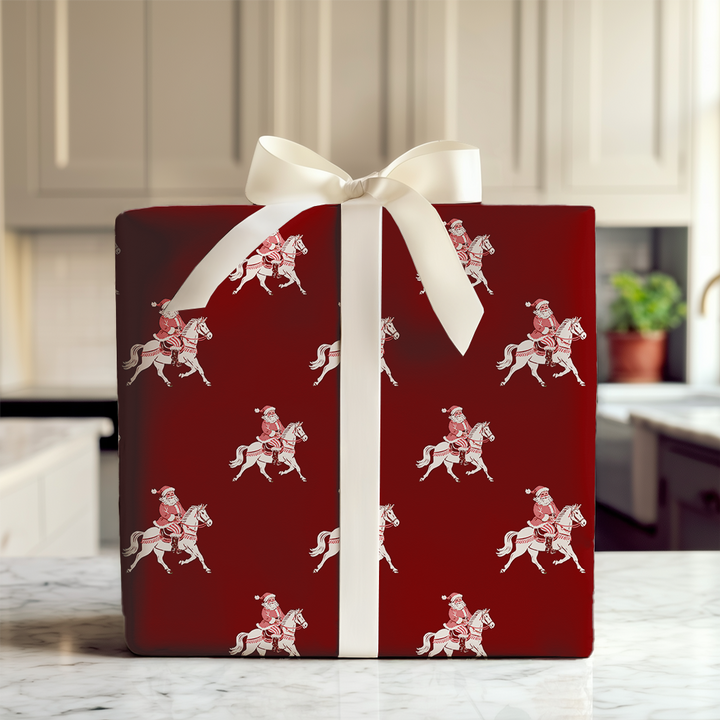 Equestrian Santa Red