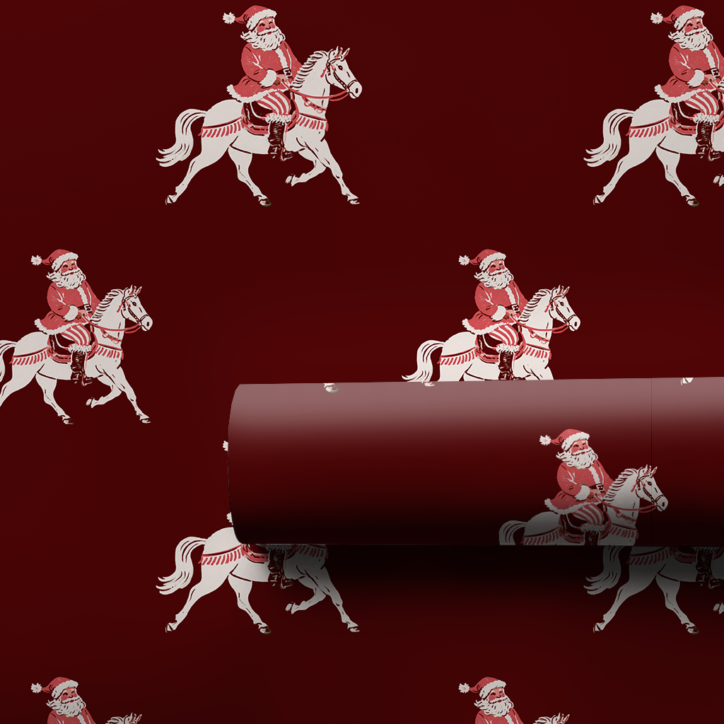 Equestrian Santa Red