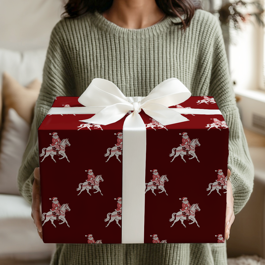 Equestrian Santa Red