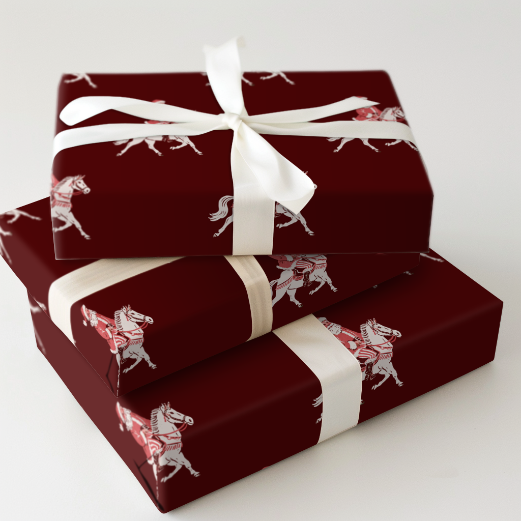 Equestrian Santa Red