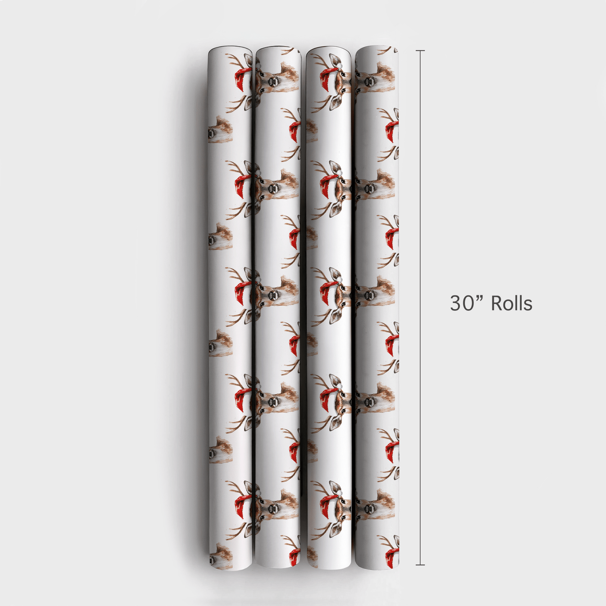 Deer Santa Claus - Wrapping Paper - Aspen & Arlo
