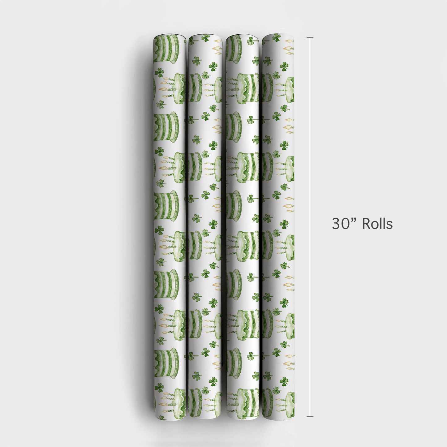 Green Glitter and Cake - Wrapping Paper - Aspen & Arlo
