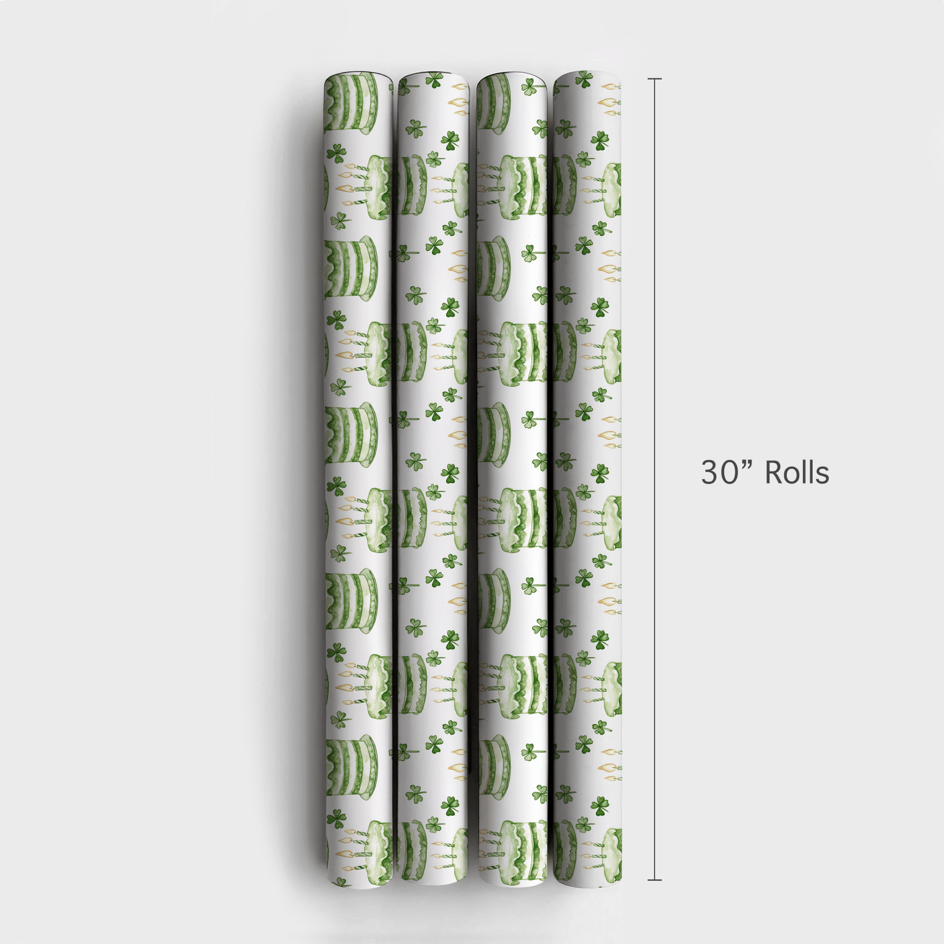 Green Glitter and Cake - Wrapping Paper - Aspen & Arlo