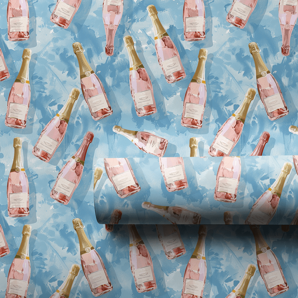 Make a Toast Wrapping Paper: Champagne Bottle Gift Wrap – Aspen & Arlo