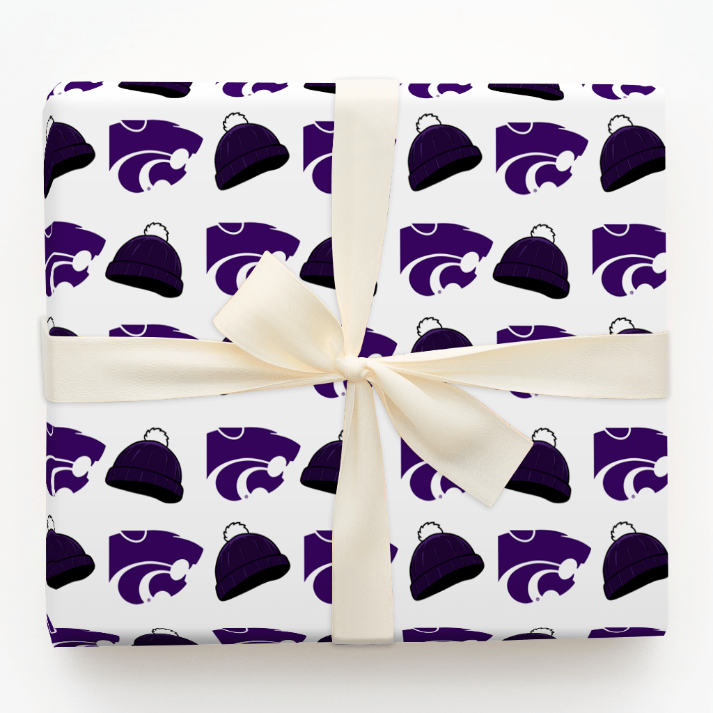 Kansas State Beanie - Wrapping Paper - Aspen & Arlo