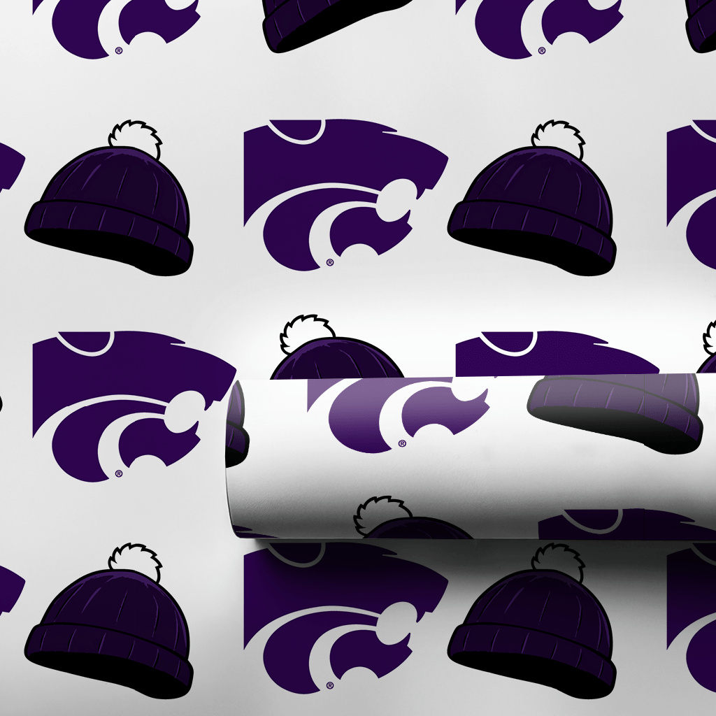 Kansas State Beanie - Wrapping Paper - Aspen & Arlo