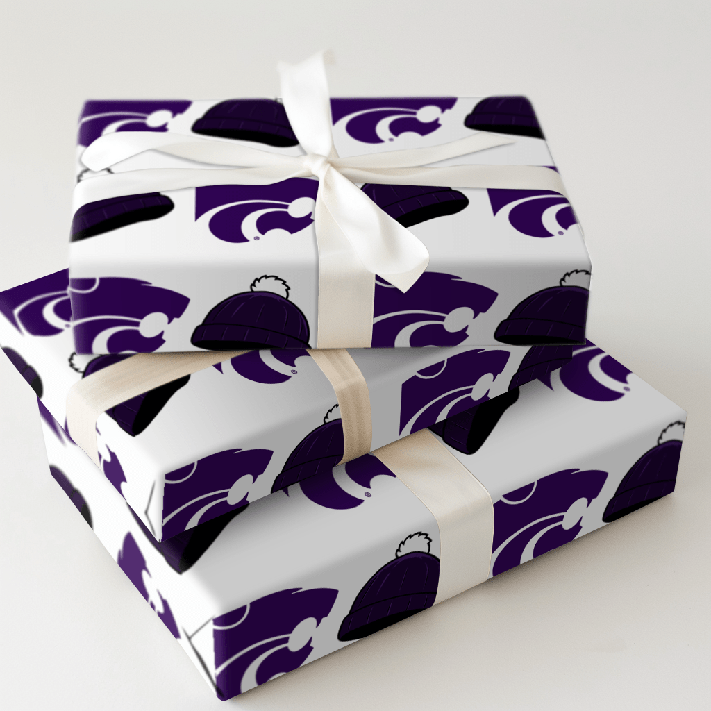 Kansas State Beanie - Wrapping Paper - Aspen & Arlo