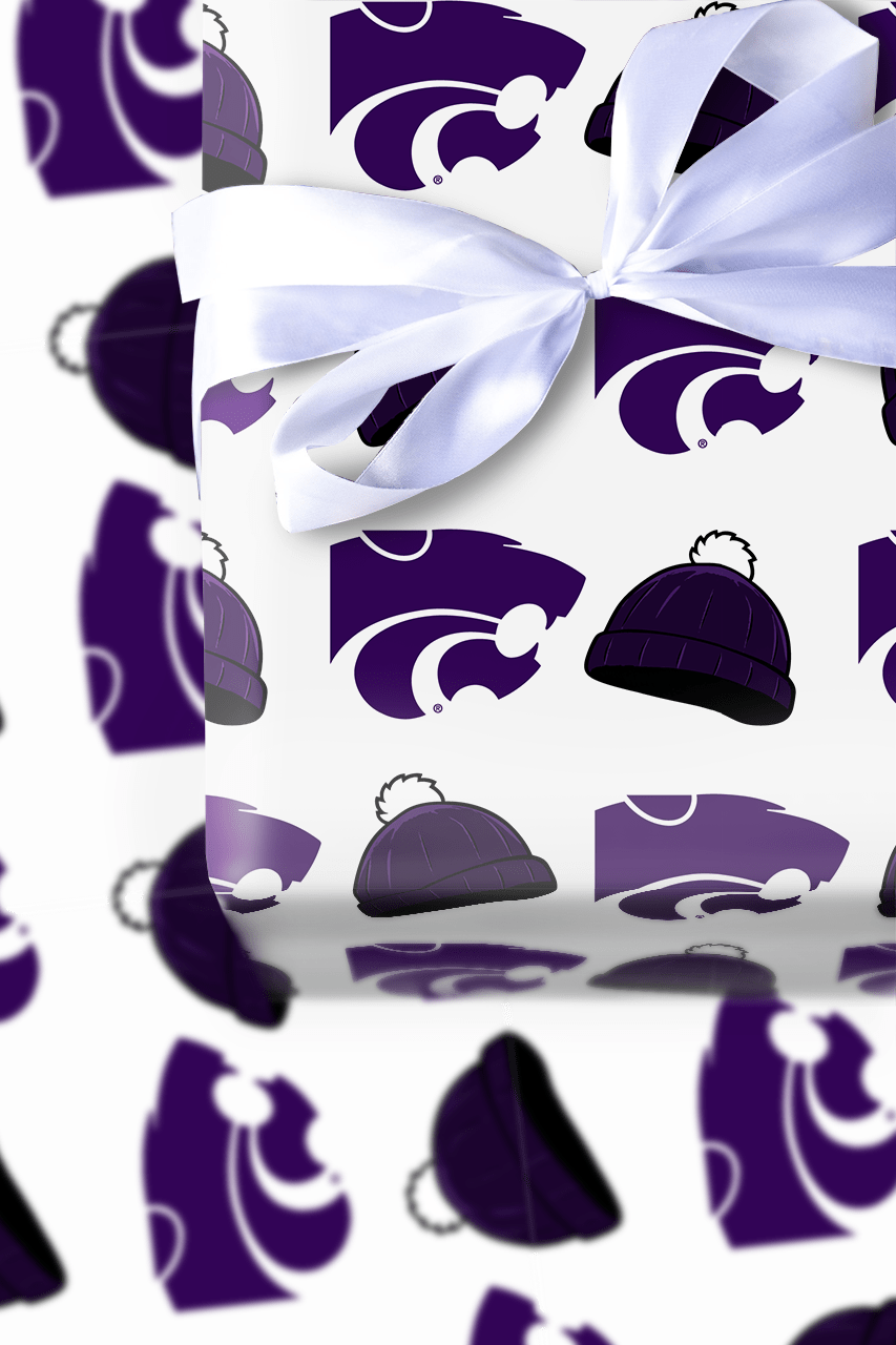 Kansas State Beanie - Wrapping Paper - Aspen & Arlo