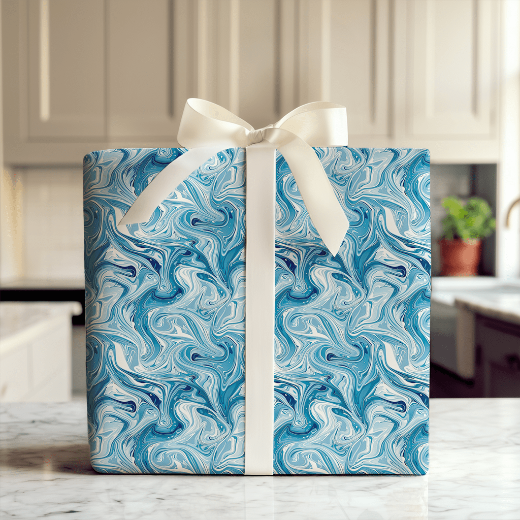 Blue Jewel - Wrapping Paper - Aspen & Arlo