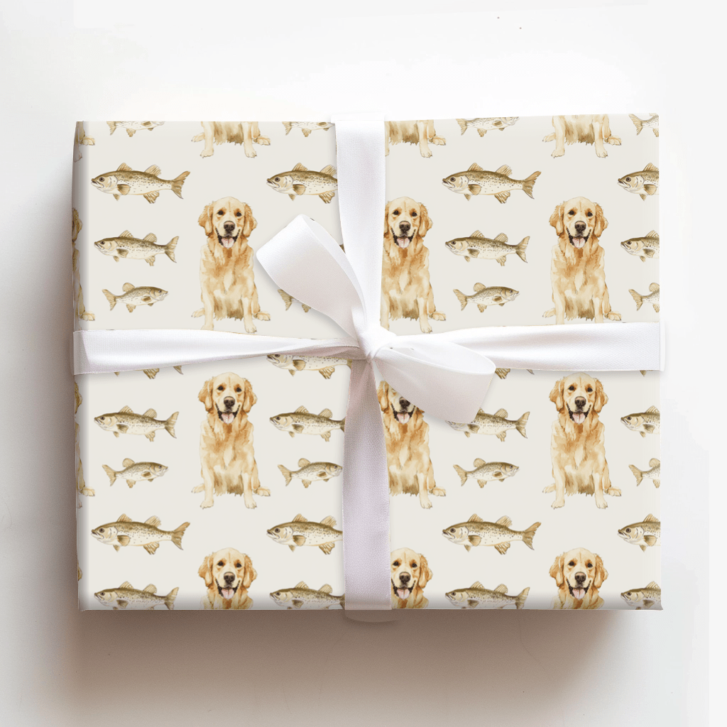Reeling Golden Fun - Wrapping Paper - Aspen & Arlo