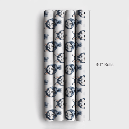 Bundle Up with the Husky - Wrapping Paper - Aspen & Arlo