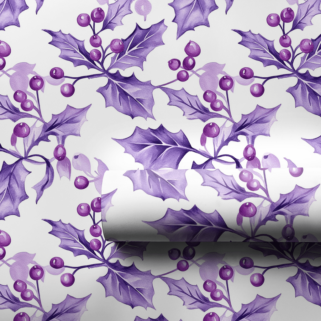 Purple Berry Merry - Wrapping Paper - Aspen & Arlo