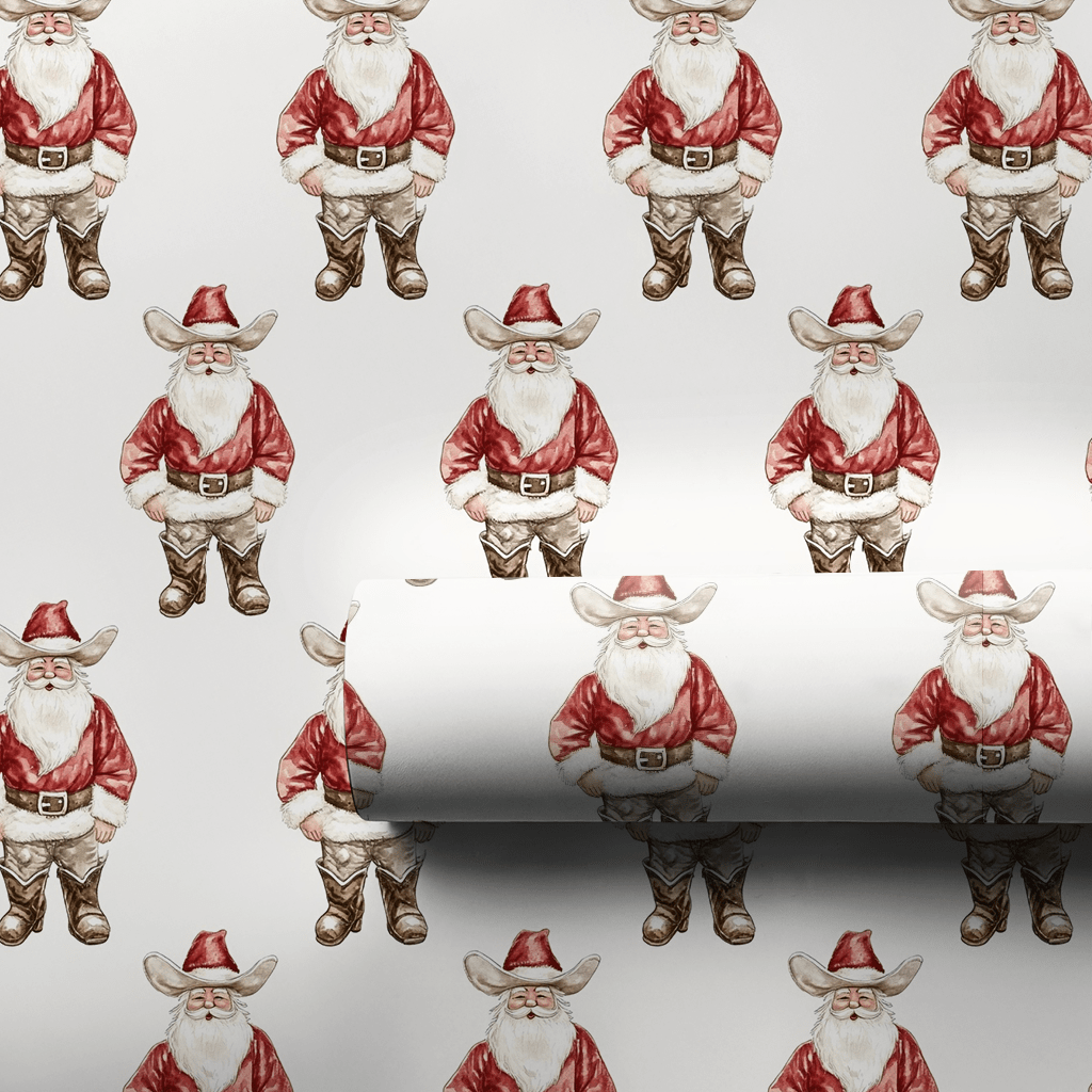 Cowboy Claus - Wrapping Paper - Aspen & Arlo