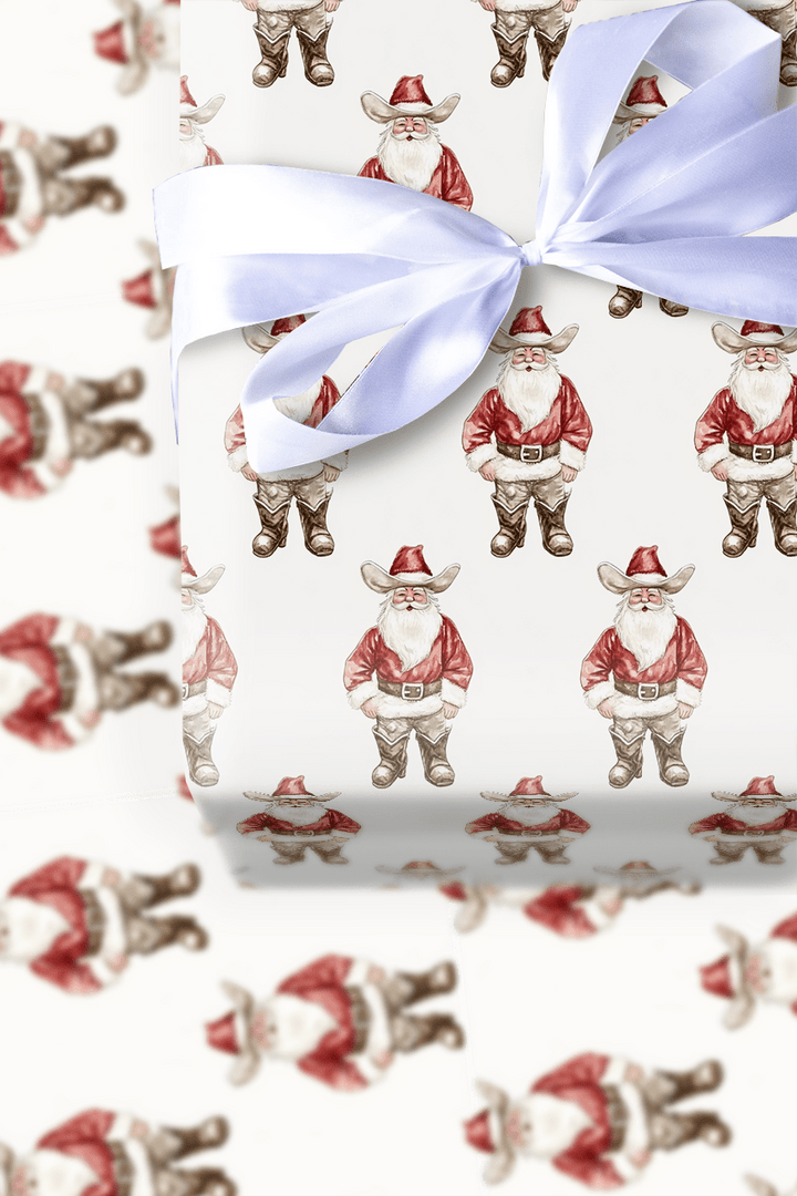 Cowboy Claus - Wrapping Paper - Aspen & Arlo