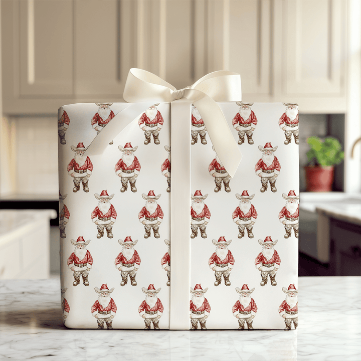 Cowboy Claus - Wrapping Paper - Aspen & Arlo
