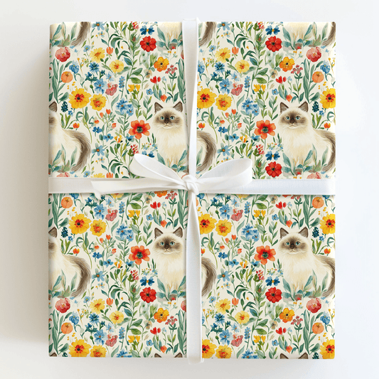 Garden Day with the Birman - Wrapping Paper - Aspen & Arlo