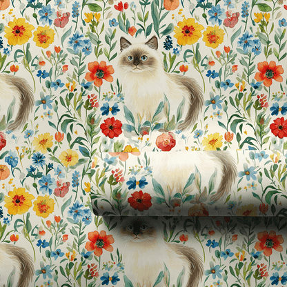 Garden Day with the Birman - Wrapping Paper - Aspen & Arlo