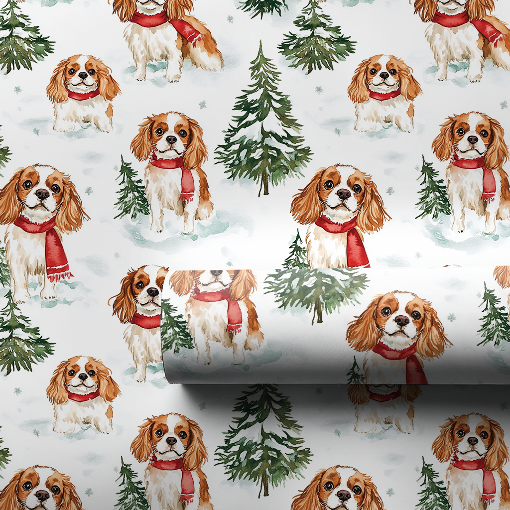 Snow Day for Cavalier King Charles - 1 Roll