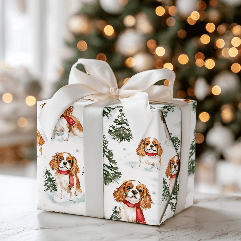 Snow Day for Cavalier King Charles - Wrapping Paper - Aspen & Arlo