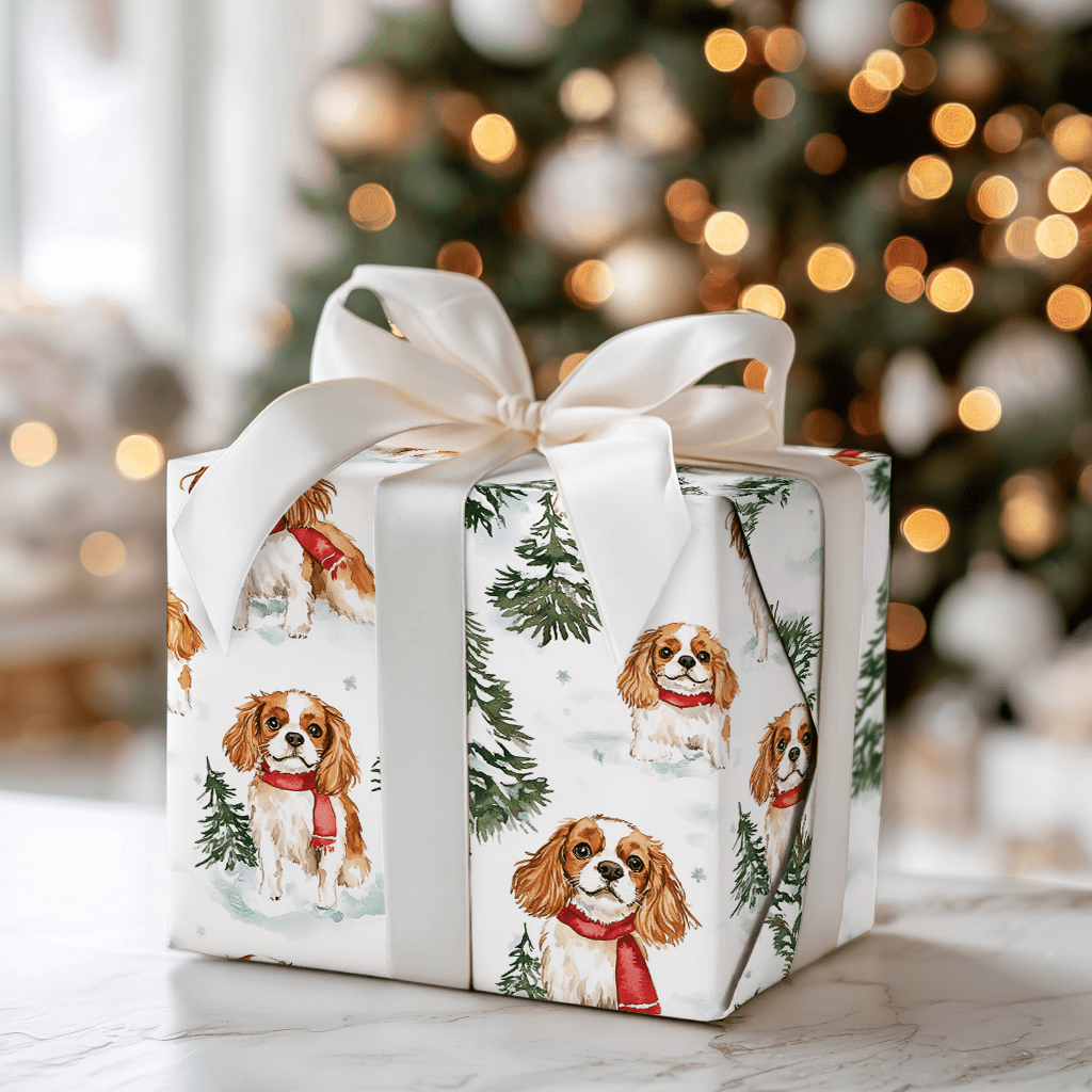 Snow Day for Cavalier King Charles - Wrapping Paper - Aspen & Arlo