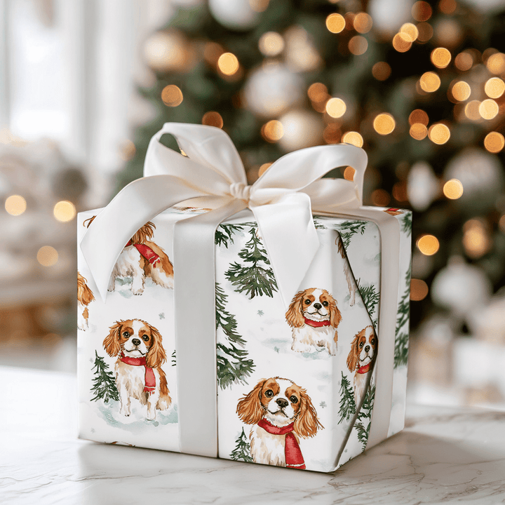 Snow Day for Cavalier King Charles - Wrapping Paper - Aspen & Arlo