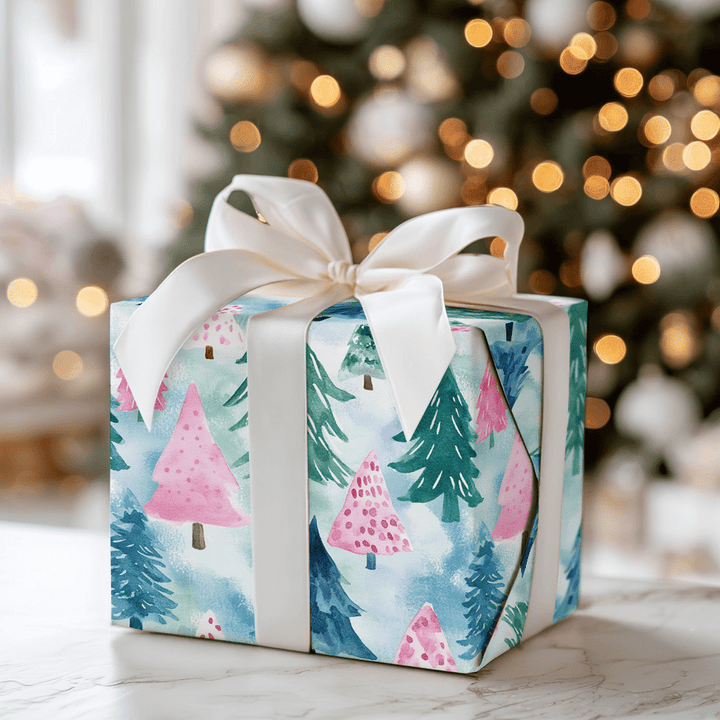 Pink Pines - Wrapping Paper - Aspen & Arlo