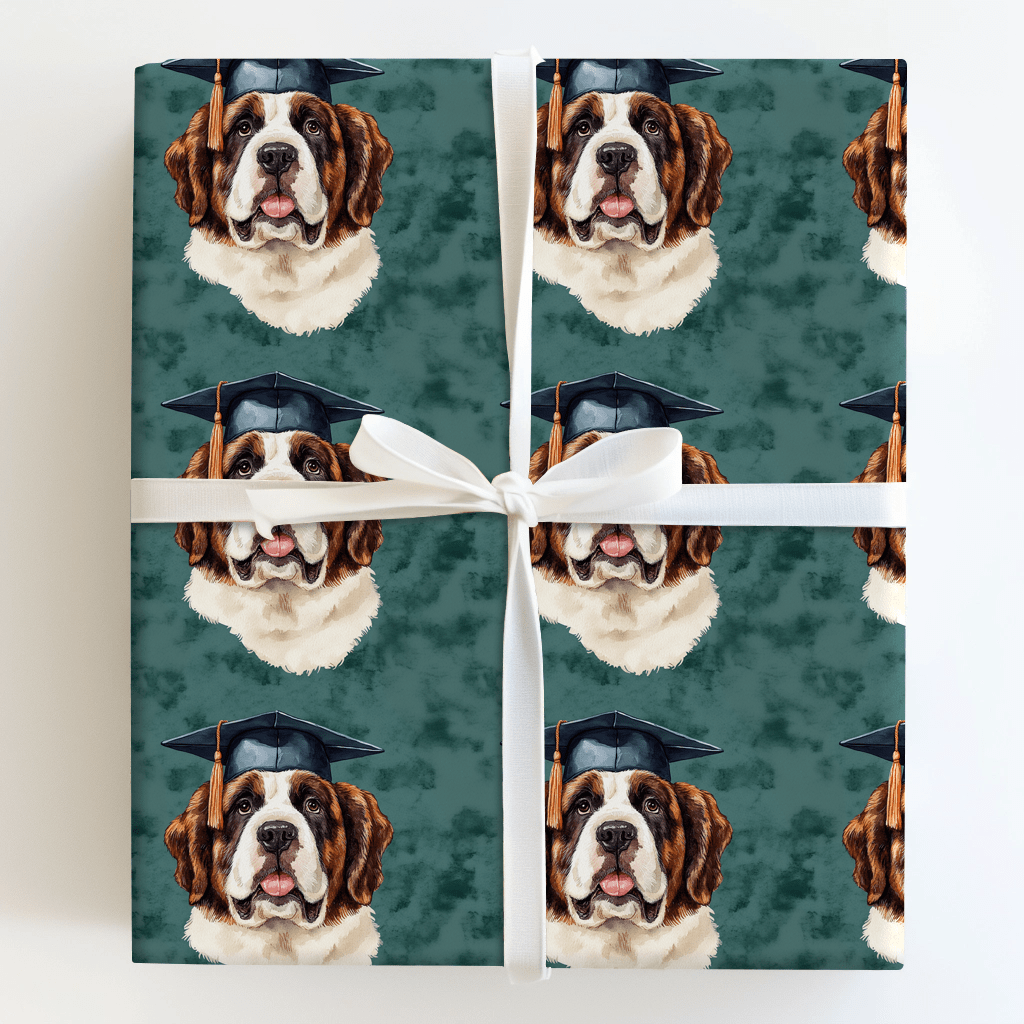 Saint Bernard Graduate - Wrapping Paper - Aspen & Arlo