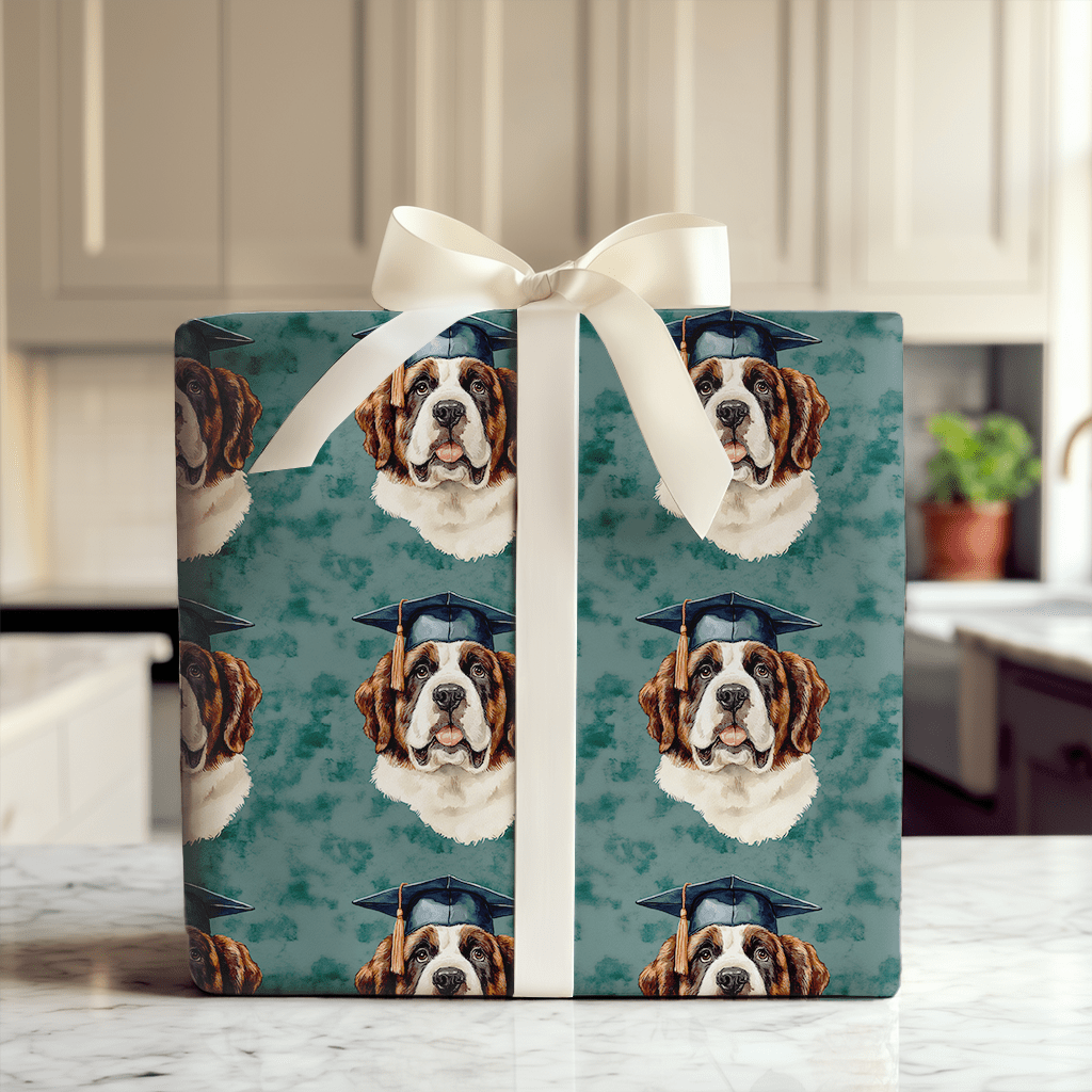 Saint Bernard Graduate - Wrapping Paper - Aspen & Arlo