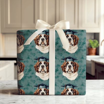 Saint Bernard Graduate - Wrapping Paper - Aspen & Arlo