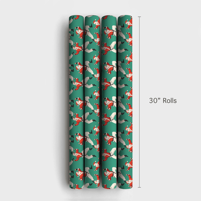 Black Belt Santa - Wrapping Paper - Aspen & Arlo